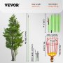 VEVOR 26 FT Pole Saw with Head Bracket, Height Adjustable Telescoping Fruit Picker Tool and Tree Pruner, Lightweight Apple, Mango, Orange Harvesting Catcher, Green