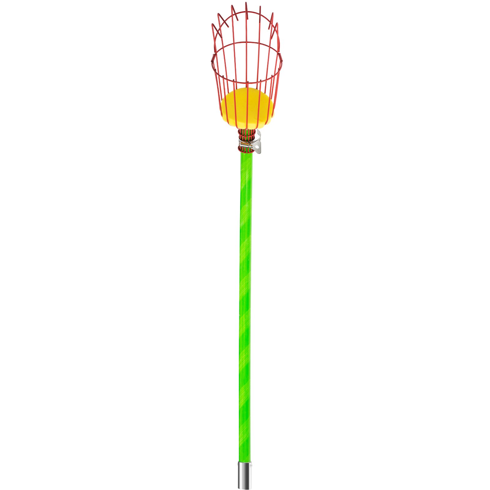 VEVOR 26 FT Pole Saw with Head Bracket, Height Adjustable Telescoping Fruit Picker Tool and Tree Pruner, Lightweight Apple, Mango, Orange Harvesting Catcher, Green