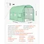 VEVOR Walk-in Tunnel Greenhouse, 2.93x1.97x1.94 m Hoop House Greenhouse Tunnel with Watering System, Plant Hot House with Steel Frame, PE Cover, Roll-Up Zipper Door and 6 Windows for Outdoors, Green