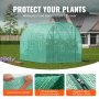 Seră cu tunel de intrare VEVOR 11.32x6.4x6.3ft Cadru galvanizat capac PE Verde