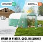 Seră cu tunel de intrare VEVOR 14,6x6,36x6,3ft Cadru galvanizat capac PE Verde