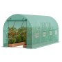 VEVOR Walk-in Tunnel Greenhouse 14,6x6,36x6,3ft galvanoitu runko PE kansi vihreä