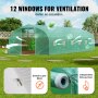 Seră cu tunel de intrare VEVOR 29,53x9,84x6,6ft Cadru galvanizat capac PE Verde