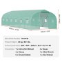 Serre tunnel VEVOR 29,53 x 9,84 x 6,6 pieds Cadre galvanisé Couverture PE Vert