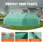 VEVOR Walk-in Tunnel Greenhouse 29.2x9.7x6.5ft Galvanized Frame PE Cover Green