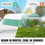 VEVOR Walk-in Tunnel Greenhouse 29,2x9,7x6,5ft galvanoitu runko PE kansi vihreä