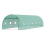 VEVOR Walk-in Tunnel Greenhouse, 9 x 3 x 2m Hoop House Greenhouse Tunnel, Plant Hot House with Galvanized Steel Frame, Green PE Cover, Roll-up Zipper Door and 12 Windows for Outdoor