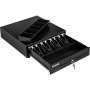 VEVOR Cash Drawer 13" Cash Register Fully Removable 4 Bill 5 Coin Cases Black