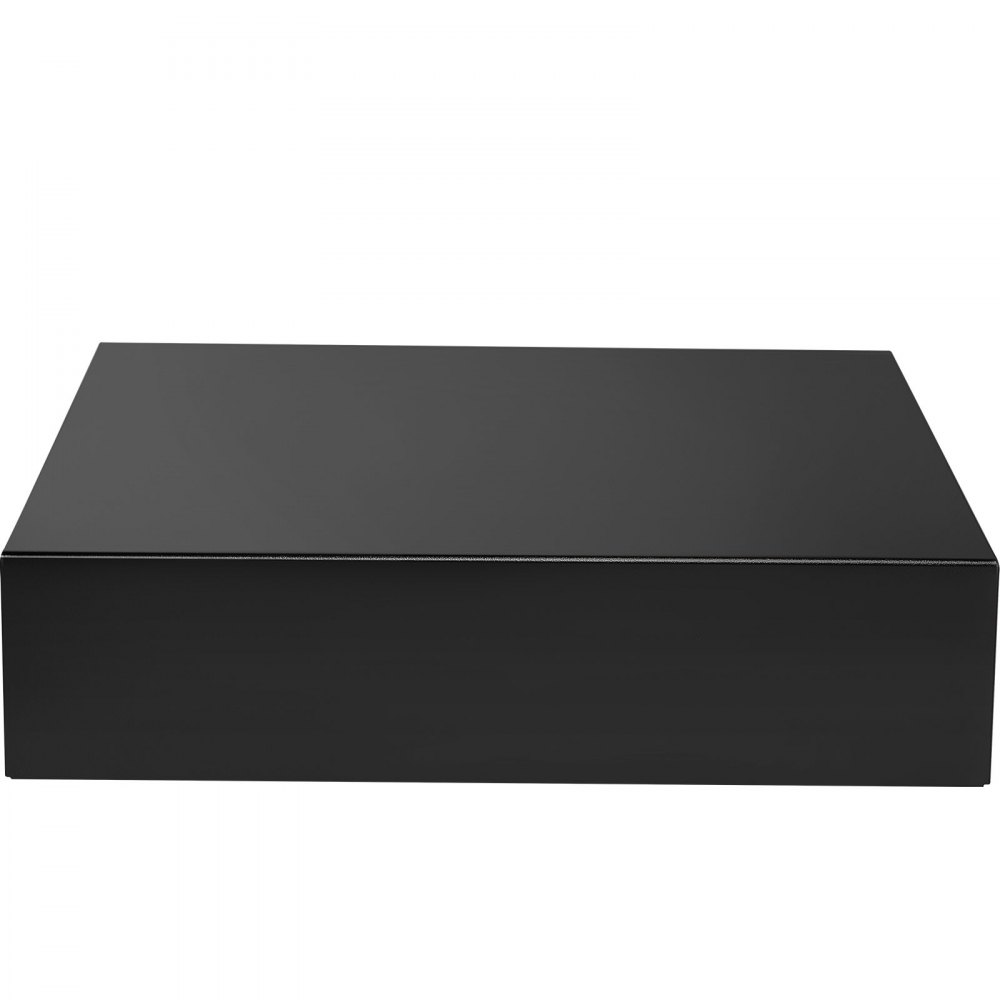black VEVOR cash register drawer with sleek design and rectangular shape.