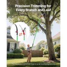 VEVOR Manual Pole Saw Extendable Pole Tree Pruner 3.87 - 27 ft with Scissors