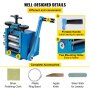 VEVOR Rolling Mills 3\"/76mm Jewelry Rolling Mill Machine Gear Ratio 1:2.5 Wire Roller Mill 0.1-7mm Press Thickness Manual Combination Rolling Mill for Metal Jewelry Sheet Square Semicircle Pattern