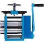 Laminadores VEVOR de 3"/76 mm, máquina de laminação de joias, relação de engrenagem 1:2,5, laminador de arame, espessura de prensa de 0,1-7 mm, laminador de combinação manual para chapas de joias de metal, padrão semicircular quadrado