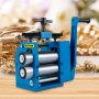 VEVOR Rolling Mill, 4.4"/112mm Jewelry Rolling Mill Machine, Gear Ratio 1:2.5 Wire Roller Mill, 0.1-7mm Press Thickness Manual Flat Rolling Mill w/ Iron Roller for DIY Jewelers Craft Sheet Pattern