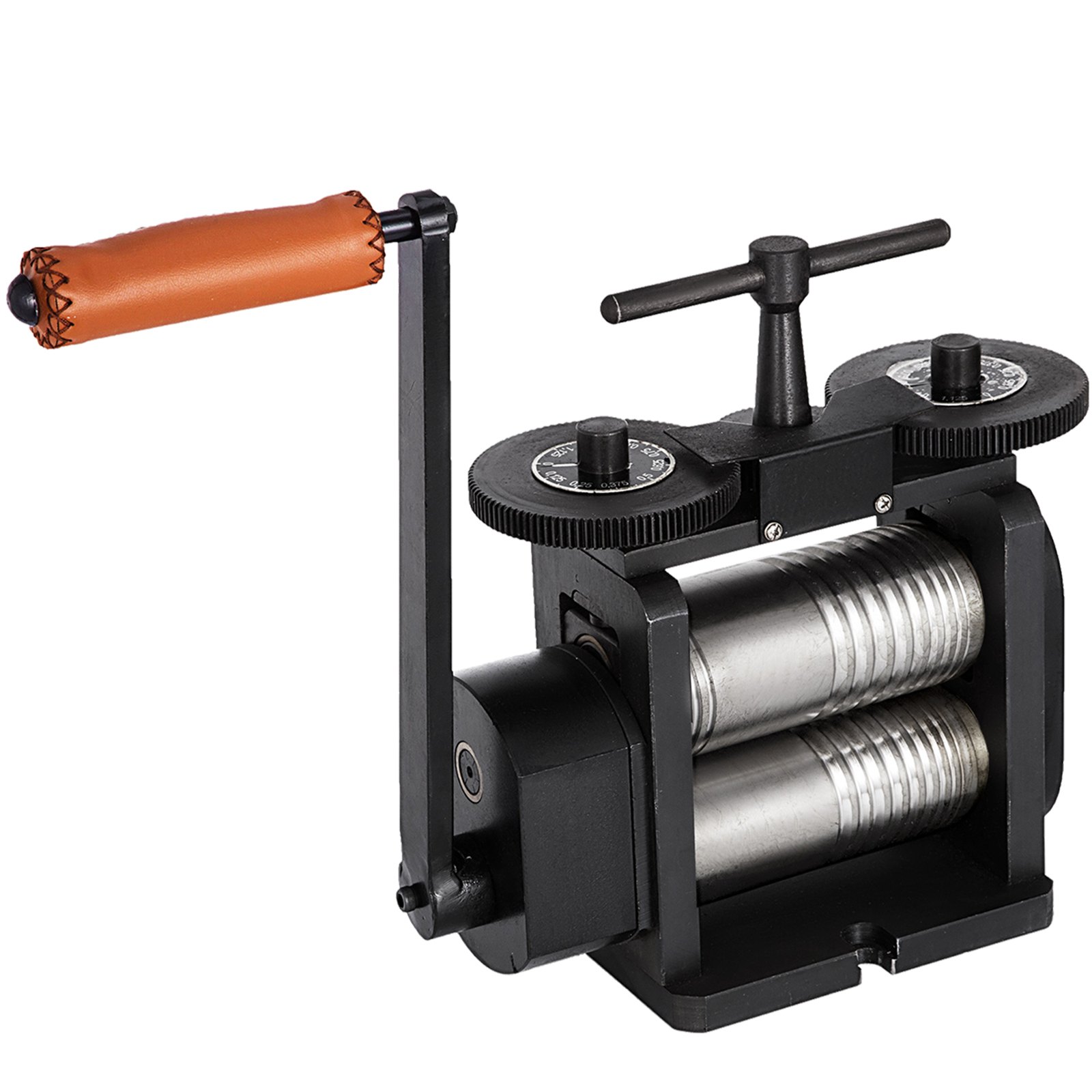 VEVOR Combination Rolling Mill Machine Rolling Mill Jewellery 130mm Roller Width Flat Rolling Manual Jewelry Press Tabletting Tool Jewelry DIY Tools(130x65mm)