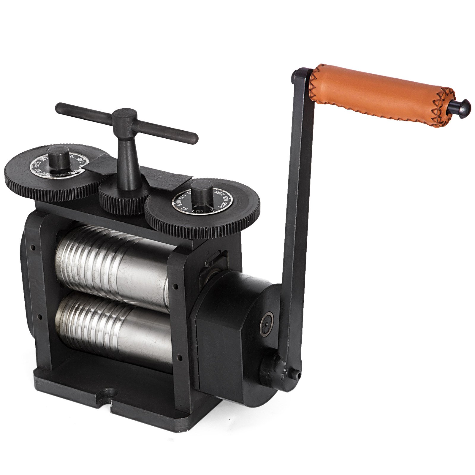 VEVOR Combination Rolling Mill Machine Rolling Mill Jewellery 130mm Roller Width Flat Rolling Manual Jewelry Press Tabletting Tool Jewelry DIY Tools(130x65mm)