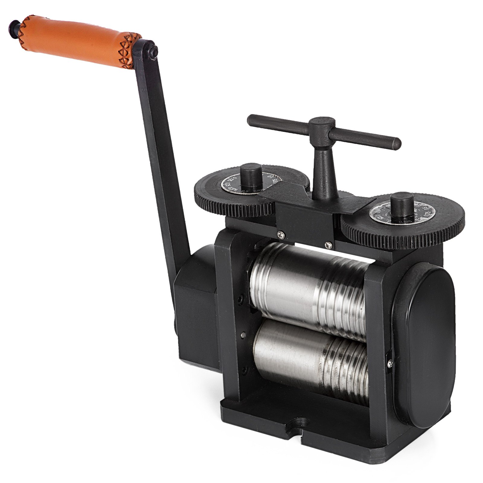 VEVOR Combination Rolling Mill Machine Rolling Mill Jewellery 130mm Roller Width Flat Rolling Manual Jewelry Press Tabletting Tool Jewelry DIY Tools(130x65mm)