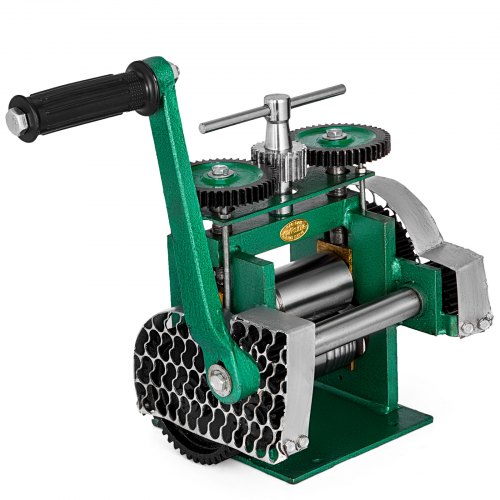 VEVOR Jewelry Rolling Mill 4.4/112mm Gear Ratio 1:2.5 Wire Roller Mill 0.1-7mm Press Thickness Manual Combination Rolling Mill w/ Iron Roller for