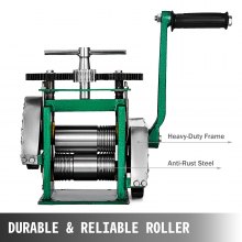 VEVOR Combination Rolling Mill Machine Roller Width: 120 mm, Roller Diameter: 55 mm Rolling Mill Jewellery 85mm Roller Width Flat Rolling Manual Jewelry Press Tabletting Tool Jewelry DIY Tools