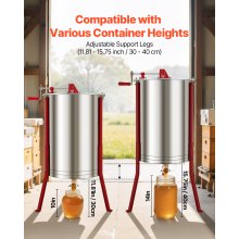 Manual Honey Extractor 6 Frame Beekeeping Honeycomb Spinner Stainless Steel