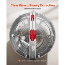 Manual Honey Extractor 6 Frame Beekeeping Honeycomb Spinner Stainless Steel