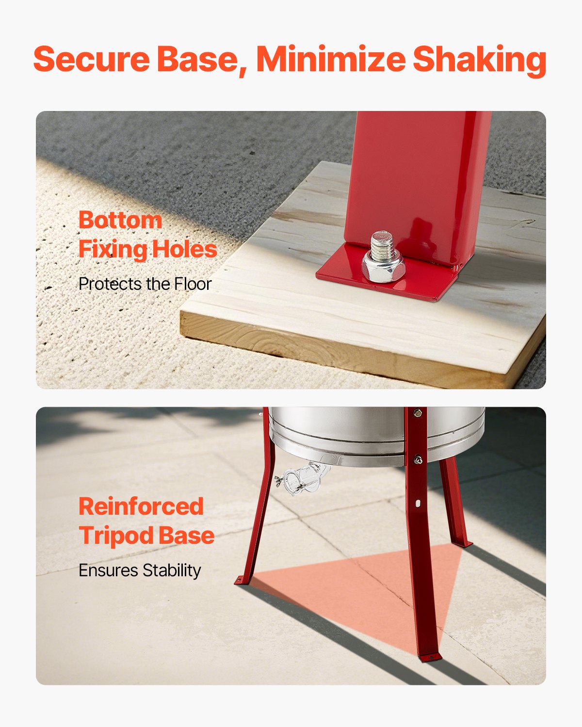 VEVOR Honey Extractor, 6 Frame Manual Honey Spinner with Transparent Lid, Stainless Steel Honeycomb Drum Spinner with Height Adjustable Stand, Honeycomb Extraction Centrifuge Equipment for Beekeeping