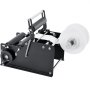 VEVOR manual round labeling machine with black frame and white label spool.
