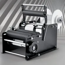 VEVOR Manual Round Labeling Machine, 15-20pcs/min, Bottle Label Applicator for Round Bottles, Adjustable Manual Round Bottle Labeler Suitable for Bottle Diameter 0.78-4.72 inches (with Pressing Bar)