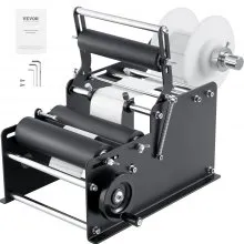 VEVOR Manual Round Labeling Machine, 15-20pcs/min, Bottle Label Applicator for Round Bottles, Adjustable Manual Round Bottle Labeler Suitable for Bottle Diameter 0.78-4.72 inches (with Pressing Bar)