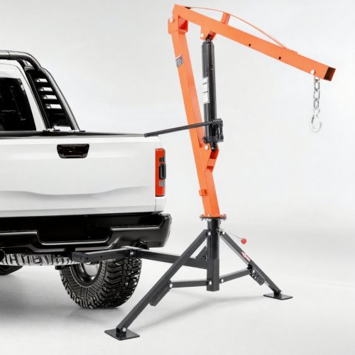 VEVOR Hydraulic Pickup Truck Crane Hoist Crane 1000 lbs 360° Swivel Hoist Lift
