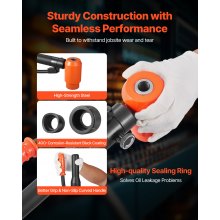 VEVOR Knockout Punch Set, 15 Ton Hydraulic Knockout Set, 1/2" to 4" KO Tool Kit Hole Making Tool, KO Tools Kit W/10 Dies for Metal Electrical Cabinets, Electrical Control Cabinets, Switch Cabinets