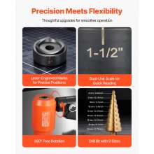VEVOR Knockout Punch Set, 15 Ton Hydraulic Knockout Set, 1/2" to 4" KO Tool Kit Hole Making Tool, KO Tools Kit W/10 Dies for Metal Electrical Cabinets, Electrical Control Cabinets, Switch Cabinets