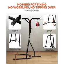 VEVOR 2 in 1 Heavy Duty Punching Bag Frame Boxing Punching Fitness Stand Steel