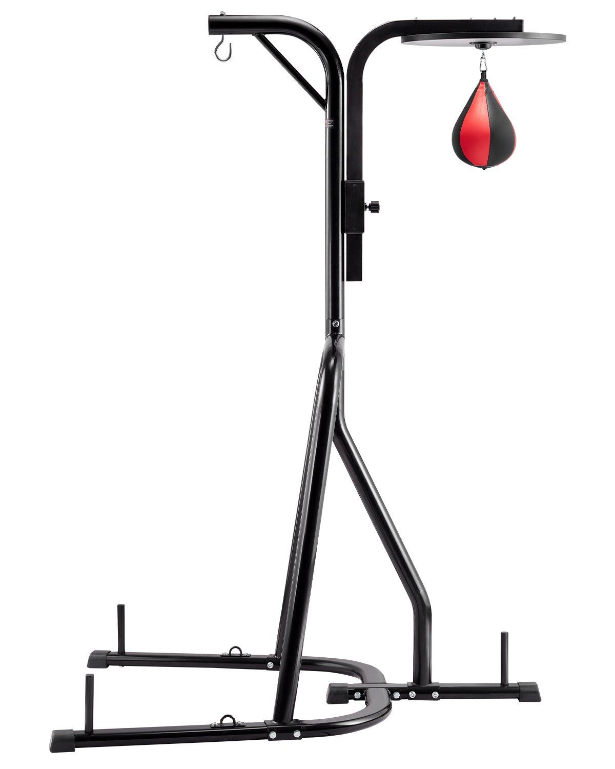 VEVOR 2 in 1 Punching Bag Stand, Steel Heavy Duty Workout Equipment, Adjustable Height Boxing Punching Bag and Speed Bag Stand, Freestanding Sandbag Rack, Holds Up to 140 lbs, for Home Gym Fitness