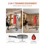 VEVOR 2 in 1 Punching Bag Stand, Steel Heavy Duty Workout Equipment, Adjustable Height Boxing Punching Bag and Speed Bag Stand, Freestanding Sandbag Rack, Holds Up to 140 lbs, for Home Gym Fitness