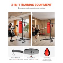 2 in 1 Heavy Duty Punching Bag Frame Boxing Punching Fitness Stand Steel