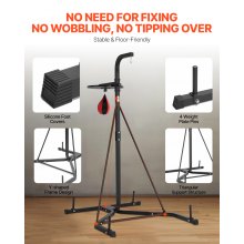 2 in 1 Heavy Duty Punching Bag Frame Boxing Punching Fitness Stand Steel