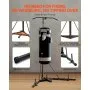 VEVOR 2 in 1 Punching Bag Stand, Steel Heavy Duty Workout Equipment, Adjustable Height Boxing Punching Bag Stand with Pull Up Bar, Freestanding Sandbag Rack, Holds Up to 140 lbs, for Home Gym Fitness