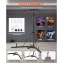 VEVOR 2 in 1 Punching Bag Stand, Steel Heavy Duty Workout Equipment, Adjustable Height Boxing Punching Bag Stand with Pull Up Bar, Freestanding Sandbag Rack, Holds Up to 140 lbs, for Home Gym Fitness