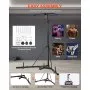 VEVOR 2 in 1 Punching Bag Stand, Steel Heavy Duty Workout Equipment, Adjustable Height Boxing Punching Bag Stand with Pull Up Bar, Freestanding Sandbag Rack, Holds Up to 140 lbs, for Home Gym Fitness