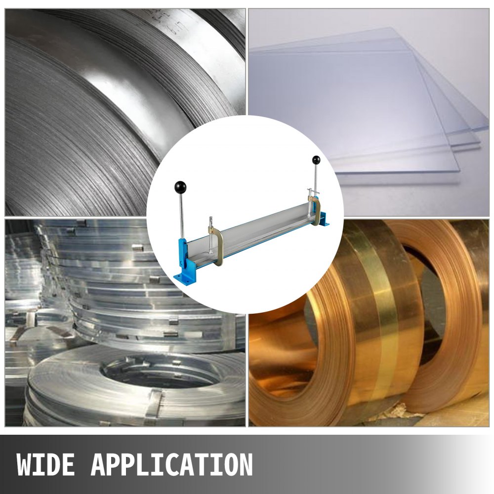 VEVOR W760 Sheet Metal Brake 30inch x 0.05inch Bending Brake Sheet Metal Bender 0-90 Degrees Metal Bender with 2 G-shaped Clamps Manual Sheet Metal Bender