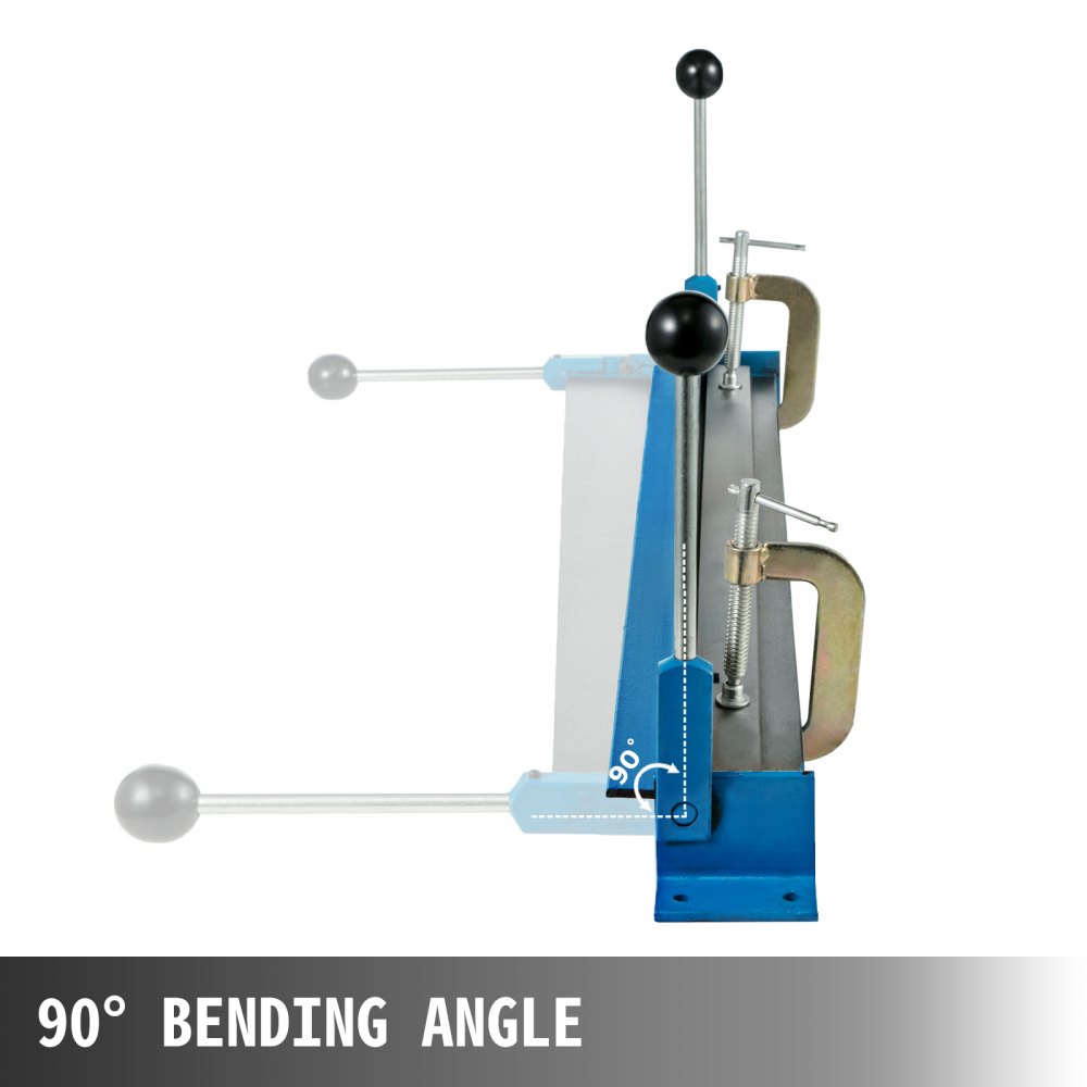 VEVOR W760 Sheet Metal Brake 30inch x 0.05inch Bending Brake Sheet Metal Bender 0-90 Degrees Metal Bender with 2 G-shaped Clamps Manual Sheet Metal Bender