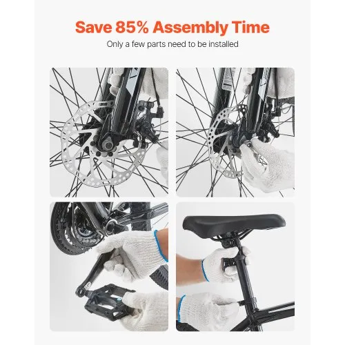 VEVOR Mountain Bike, 29 inch MTB Bicycle with Front Suspension, 21