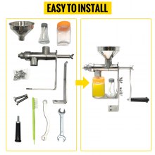 VEVOR Manual Oil Press Stainless Steel Oil Press Machine Nut and Seed Oil Press Household