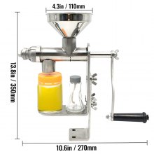 VEVOR Manual Oil Press Stainless Steel Oil Press Machine Nut and Seed Oil Press Household