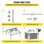 VEVOR hardtop gazebo assembly: support legs, guide rails, frame, roof, and curtains.
