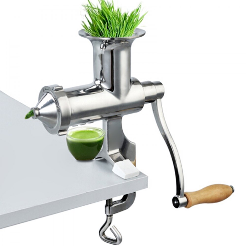 VEVOR Extracteur d'herbe de blé Presse-agrumes portable avec 3 tamis Presse-agrumes manuel en acier inoxydable Machine d'extraction d'herbe de blé pour herbe de blé, fruits et légumes