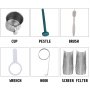 VEVOR Extractor de pasto de trigo Exprimidor portátil de pasto de trigo con 3 tamices Exprimidores de pasto de trigo Máquina extractora manual de pasto de trigo de acero inoxidable para pasto de trigo, frutas y verduras