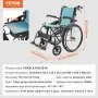 VEVOR Wheelchair, Durable Aluminum Alloy Ultra-Lightweight Wheelchairs, Portable Wheelchair with Flip-Back Desk-Length Arms, 3-Position Adjustable Footrests, 18-Inch Wide Seat, 250lbs Weight Capacity