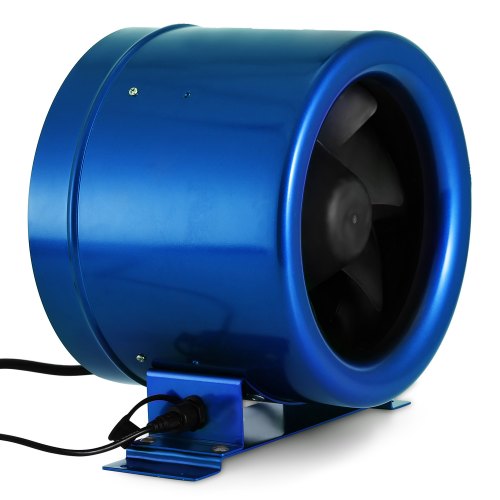 VEVOR 10" 250mm Inline Duct Fan w/Speed Controller Exhaust Blower Extractor Fume Ventilation