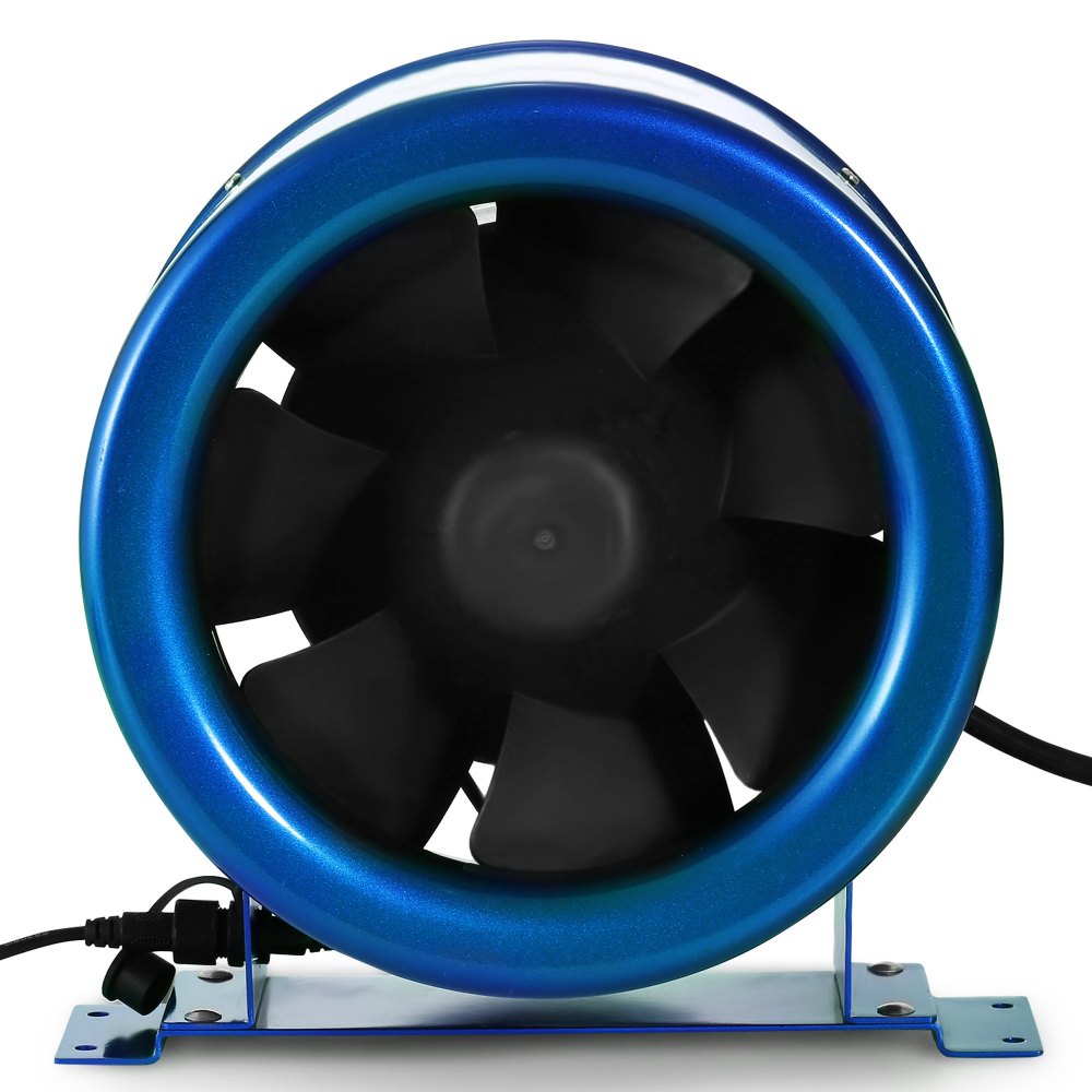 VEVOR 10" 250mm Inline Duct Fan w/Speed Controller Exhaust Blower Extractor Fume Ventilation